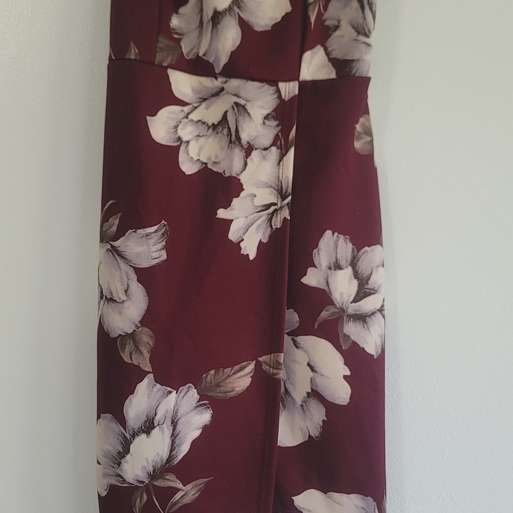 Charlotte Russe Burgundy and Cream Dress